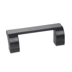 GN 630.1 Cabinet U-Handles, Plastic Color of the cover cap: DSG - Black-gray, RAL 7021, shiny finish