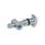 GN 25b Quick Release Connectors, Steel, for Aluminum Profiles (b-Modular System), Symmetrical Mounting Stud Type: S - Symmetrical mounting stud
Coding: R - Right-angle T-nut