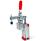 GN 862.1 Schnellspanner, Stahl, pneumatisch, mit zusätzlicher Handbetätigung Form: CPVS - offener Spannarm, mit 2 Flankenscheiben und Andrückschraube GN 708.1