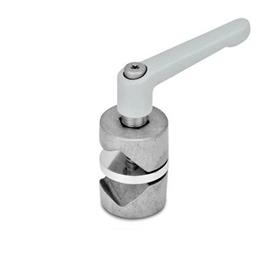 GN 490 Swivel Clamp Connector Joints Type: B - With adjustable hand lever<br />Finish: MT - matte finish, Tumbled