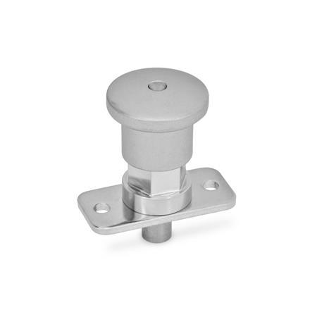 GN 822.9 Stainless Steel Mini Indexing Plungers, with and without Rest Position Type: BN - without rest position, with Stainless Steel knob