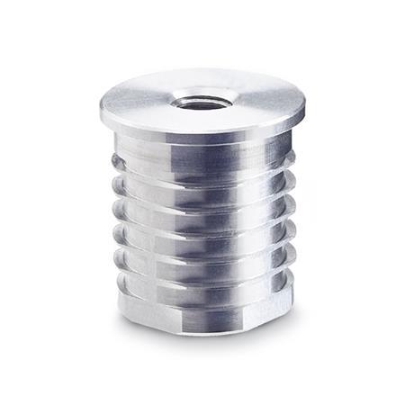 Inserts de douilles GN 992: Aluminium, pour tubes rond et tubes carré
