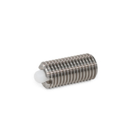 GN 616 Spring Plungers, Housing Stainless Steel, Bolt Stainless Steel / Plastic Type: KSN - Bolt plastic, high spring load