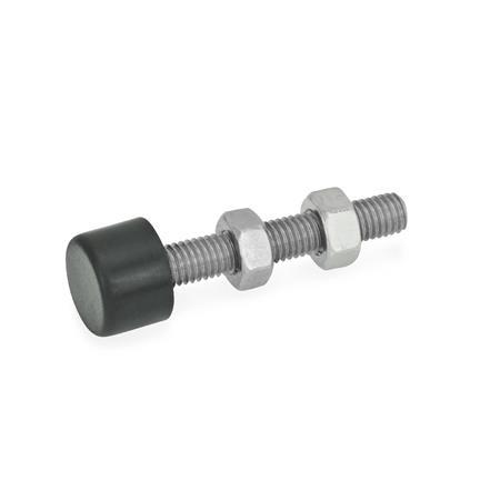Lukitusruuvit GN 807: Ruostumaton teräs, suojakannellla / ilman suojakantta