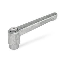GN 300.1 Adjustable Hand Levers, Zinc Die Casting, Bushing Stainless Steel Color: RH - Uncoated