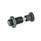 GN 313 Spring Bolts, Steel / Plastic Knob Type: AK - With knob, with lock nut
Identification no.: 2 - Pin with internal thread