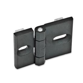 GN 161 Bisagras para sistemas de perfilería, Zamac 