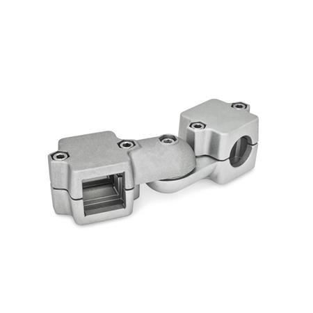 GN 289 Swivel Clamp Connector Joints, with Two-Part Clamp Pieces Finish: BL - Plain finish, matte shot-plasted