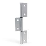 Hinges, for Aluminum Profiles / Panel Elements, Three-Part, Vertically Elongated Outer Leafs