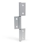 Hinges, for Aluminum Profiles / Panel Elements, Three-Part, Vertically Elongated Outer Wings