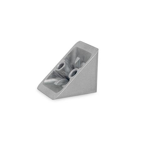 GN 30i Angle Brackets, Zinc Die Casting, for Aluminum Profiles (i-Modular System) Type: A - Without accessory
Size: 30x30/40x40