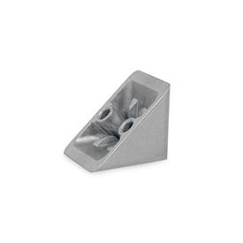 GN 30i Équerres, zinc moulé sous pression, pour profilés en aluminium (système modulaire de type i) Type: A - Sans accessoire<br />Taille: 30x30/40x40