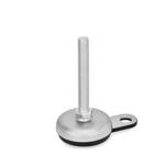 Stainless Steel Leveling Feet, with Rubber Pad, with Mounting Flange