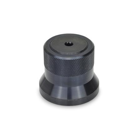 GN 200 Indexing Mechanisms, Steel Type: A - With knob, blackened, without scale