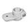 GN 274 Noix de serrage orientables, aluminium Type: OZ - sans encoche de centrage (lisse)
Finition: BL - blanc, grenaillée mate