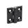 GN 237 Hinges, Zinc Die Casting / Aluminum Material: ZD - Zinc die casting
Type: A - 2x2 bores for countersunk screws
Finish: SW - Black, RAL 9005, textured finish