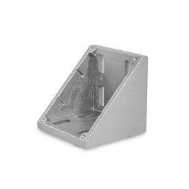 GN 30b Angle Brackets, Aluminum, for Aluminum Profiles (b-Modular System) Type: A - Without accessory<br />Finish: AW - Painted, white aluminum<br />Size: 60x60/80x80/90x90