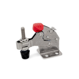 GN 820.6 Toggle Clamps, Steel / Stainless Steel, Operating Lever with T-Handle Type: MLC - With lock mechanism, with two flanged washers and clamping screw GN 708.1<br />Material: NI - Stainless steel