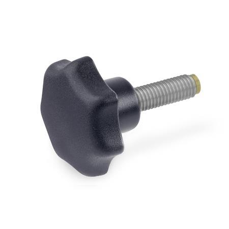 M1030 Hex Socket Drive， Black Satin Powder Lever， Handle， for Machine Construction for Locking External Male Thread Knob 