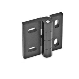 GN 235 Hinges, Zinc Die Casting, Adjustable Material: ZD - Zinc die casting<br />Type: HB - Vertically and horizontally adjustable<br />Finish: SW - Black, RAL 9005, textured finish