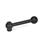 GN 6337.3 Adjustable Clamping Levers, Steel, with Internal Thread, Push to Disengage Type: M - Straight lever