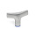 GN 5064 T-Griffe, Edelstahl, Hygienic Design Oberfläche: MT - mattiert (Ra < 0,8 µm)
Werkstoff (Dichtring): F - FKM