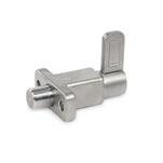 Indexing Plungers, Stainless Steel, with Flange for Surface Mounting, with Rest Position, with Latch