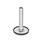 GN 41 Leveling Feet, Stainless Steel Type (Base): D1 - With rubber pad, clipped on, black
Version (Screw): U - Without nut, hex socket at the top and wrench flat at the bottom