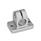 GN 145 Flanged Connector Clamps, Aluminum, with 2 mounting holes Finish: BL - Plain finish, matte shot-blasted