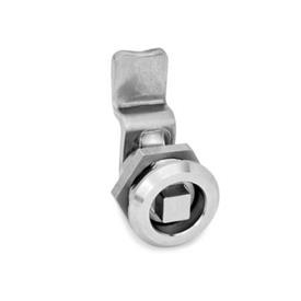 GN 115.6 Stainless Steel Mini-Latches Type: VK - Operation with square spindle