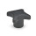 DIN 6335 Boutons à main, plastique, douille en acier Matériau: KT - Plastique