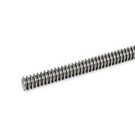 GN 103 Trapezoidal Lead Screws, Steel / Stainless Steel, Single- or Multi-start Material: ST - Case-hardened steel<br />Lead direction: LH - Left-hand thread