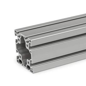 GN 10i Aluminum Profiles, i-Modular System, with Open Slots on All Sides, Profile Type Light Profile size: I-60606L<br />Finish: N - Anodized, natural color