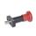GN 817.1 Indexing Plungers, Zinc Die Casting, with Flange for Surface Mounting, with or without Rest Position, with Red Knob Type: B - Without rest position
Color: RT - Red, RAL 3000