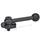 GN 918.2 Clamping Bolts, Steel, Downward Clamping, with Threaded Bolt Type: GV - With ball lever, straight (serration)
Clamping direction: L - By anti-clockwise rotation