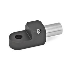 GN 483 T-Swivel Mounting Clamps, Aluminium Finish: ELS - Anodized, black<br />Type: W - with Bolt