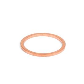 DIN 7603 Sealing Rings, for Threaded Plugs DIN 908, Copper / Aluminum Material: CU - Copper