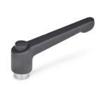 Adjustable Hand Levers with Releasing Button, Zinc Die Casting, Bushing Stainless Steel
