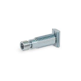 GN 23b Automatic Connectors, Steel, for Aluminum Profiles (b-Modular System), Right-Angled Connection Size: 8S