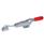 GN 850.1 Latch Type Toggle Clamps, Steel, for Pulling Action Type: TU - With draw axle, with catch, with J-hook latch bolt