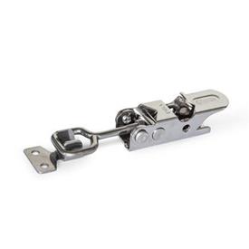 GN 761.1 Toggle Latches, Steel / Stainless Steel, with Lock Mechanism Type: G - Latch bolt with loop, with catch<br />Material: NI - Stainless steel
