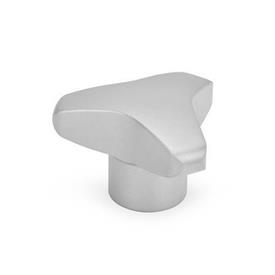 GN 5345 Three-Lobed Knobs, Stainless Steel Three AISI 303 Type: E - With threaded blind bore