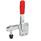 GN 810.1 Toggle Clamps, Steel, Operating Lever Vertical, with Vertical Mounting Base Type: BC - Forked clamping arm, with two flanged washers and clamping screw GN 708.1