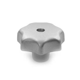 DIN 6336 Star Knobs, Stainless Steel Type: D - With threaded through bore