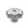 DIN 6336 Stainless Steel Star Knobs, AISI CF-8 Type: D - With threaded through bore