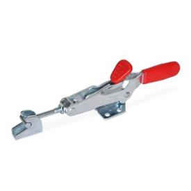 GN 850.2 Latch Type Toggle Clamps, with Safety Hook, for Pulling Action Type: TT - With draw axle, with catch, with T-head latch bolt
