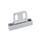 GN 4470 Magnetic Catches, Neodymium-Iron-Boron, with Rubberized Magnetic Surface Type: A1 - Magnetic surface top, with bore
Coding: L2 - With contact plate, L-profile, with slotted hole
Finish: SR - Silver, RAL 9006, textured finish